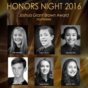 The 2016 Joshua Grant Brawn Award